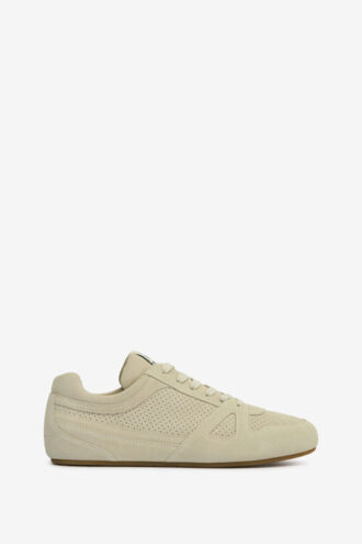 Sennyh lave sneakers i semsket kalveskinn