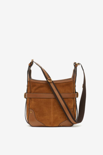 Sierra Hobo S skulderveske i semsket skinn