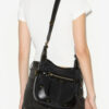 Sierra Hobo S skulderveske i semsket skinn