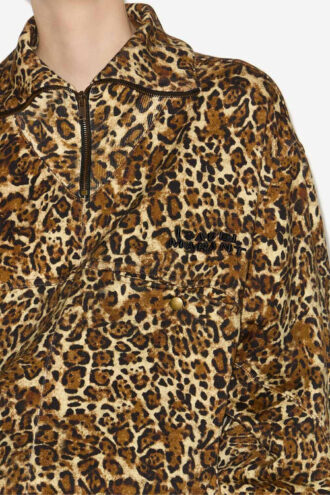 Wilda sweatshirt med trykt stående krage