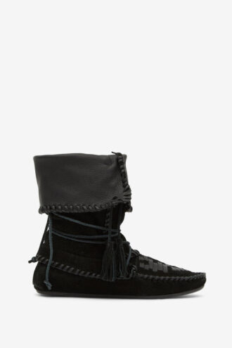Winki-støvler i flettet og suede skinn Winki-støvler i flettet og suede skinn