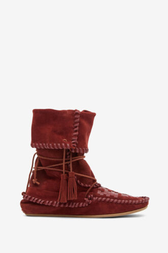 Winki-støvler i flettet og suede skinn Winki-støvler i flettet og suede skinn