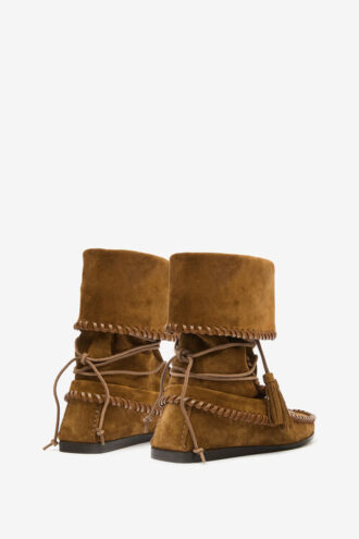 Winki-støvler i flettet og suede skinn Winki-støvler i flettet og suede skinn