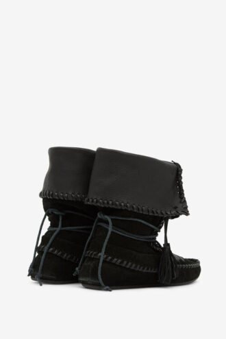 Winki-støvler i flettet og suede skinn Winki-støvler i flettet og suede skinn