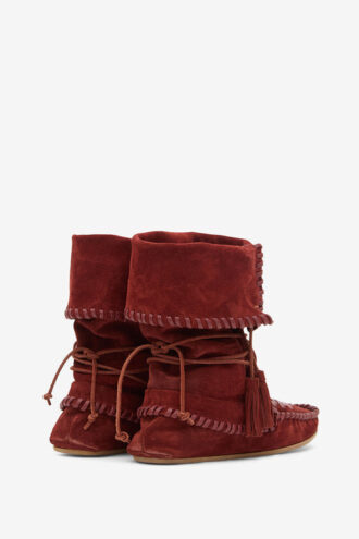 Winki-støvler i flettet og suede skinn Winki-støvler i flettet og suede skinn