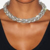 Yua flettet choker med rhinestones Yua flettet choker med rhinestones