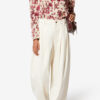 Zarga kort topp i stretch-silke med print Zarga kort topp i stretch-silke med print