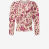 Zarga kort topp i stretch-silke med print Zarga kort topp i stretch-silke med print