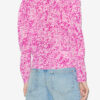 Zarga Plissert bluse i trykt silke