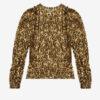Zarga Plissert bluse i trykt silke Zarga Plissert bluse i trykt silke