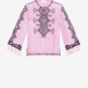 Zelda brodert Matka-silkebluse