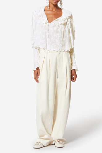 Zelly Frilly Floral bomulls- og silketopp Zelly Frilly Floral bomulls- og silketopp