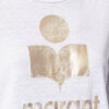 Zewel ensfarget lin-T-skjorte med logo