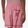 Zilan broderte shorts i bomullsgaze Zilan broderte shorts i bomullsgaze