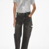 Zoeline Metallic Jersey T-skjorte med logoer