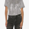 Zoeline Metallic Jersey T-skjorte med logoer
